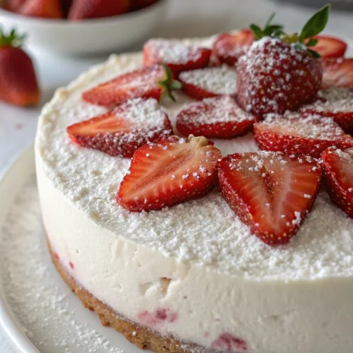 No-Bake Strawberry Cheesecake 1