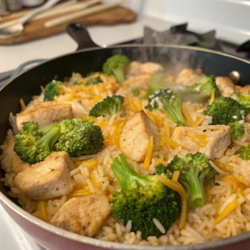 One-Pot Cheesy Chicken, Broccoli, and Rice 1