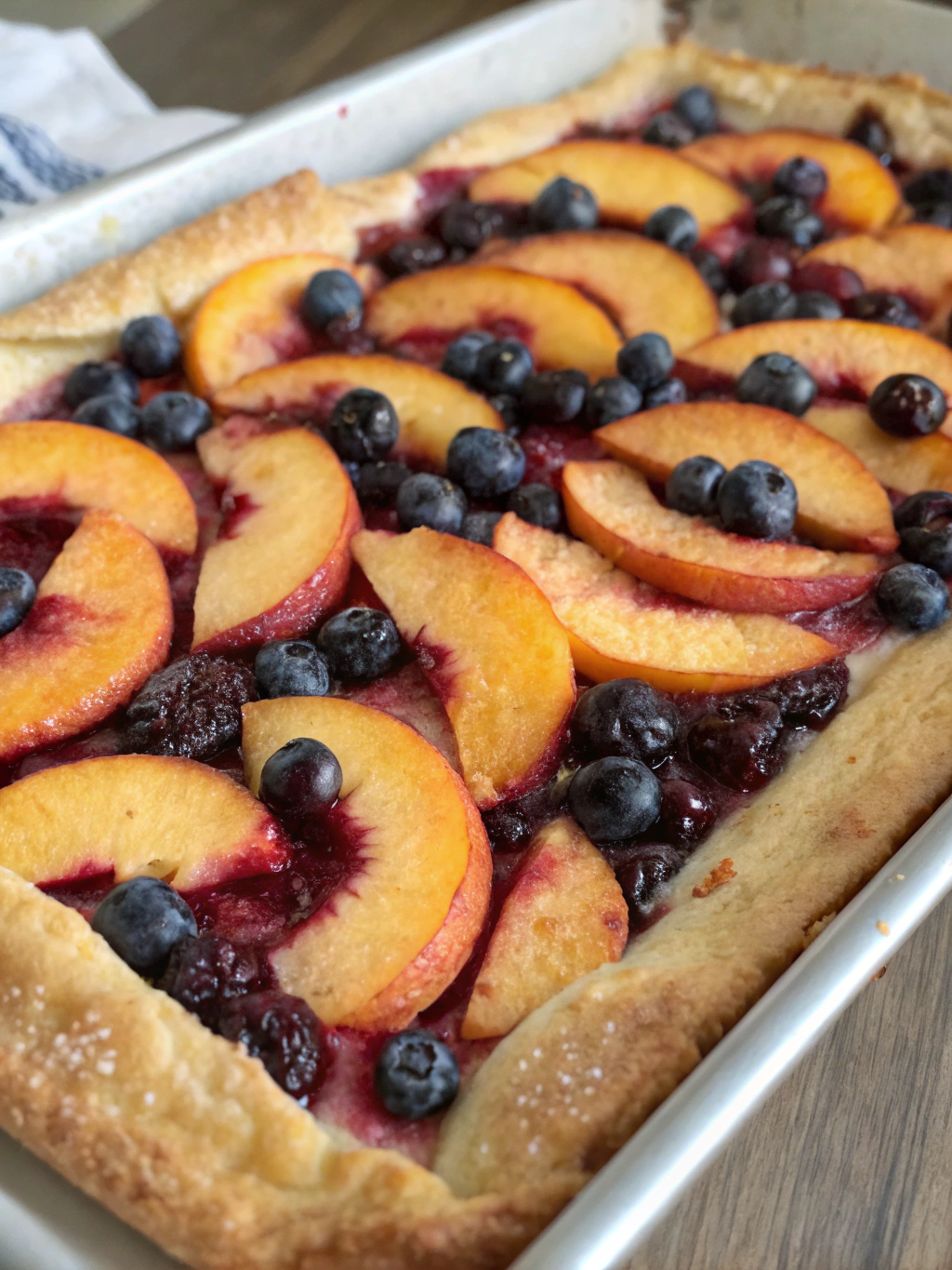 Peach-Blueberry Slab Pie