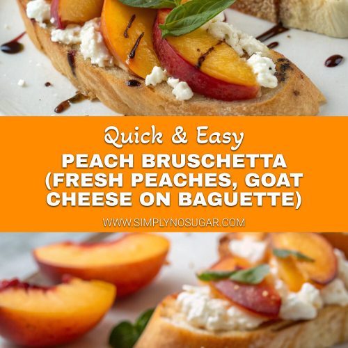 Peach Bruschetta (Fresh Peaches, Goat Cheese on Baguette) pinterest
