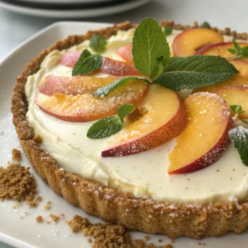Peaches and Cream Icebox Pie
