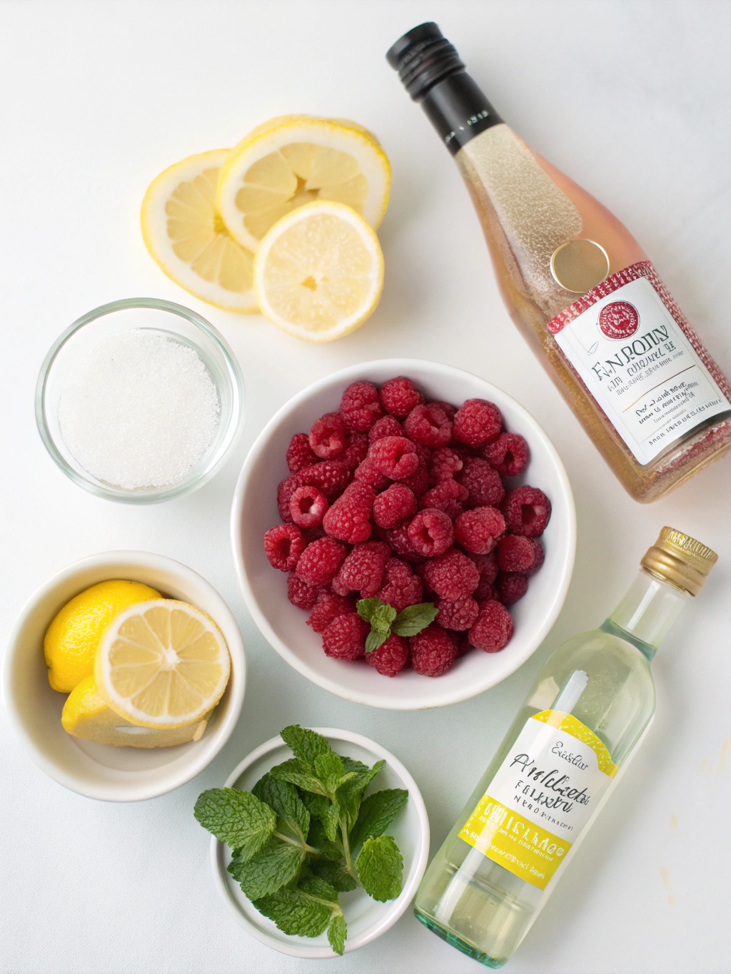 Raspberry Lemonade Sangria ingredients