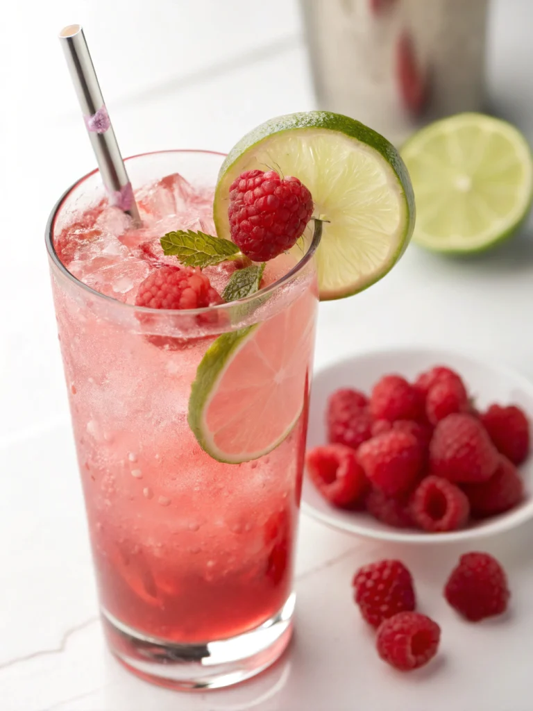 Raspberry Limeade Mocktail