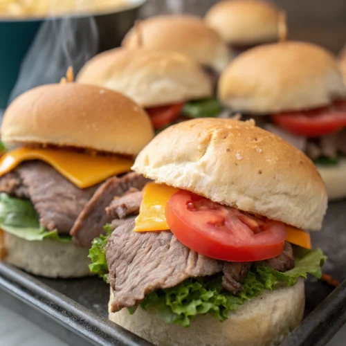 Roast Beef and Cheddar Sliders 1