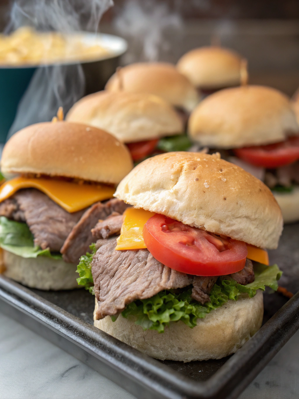 Roast Beef and Cheddar Sliders