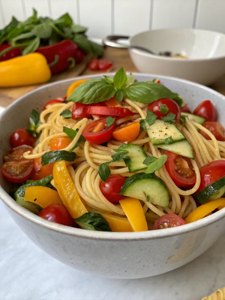 Roasted Pepper Pasta Salad