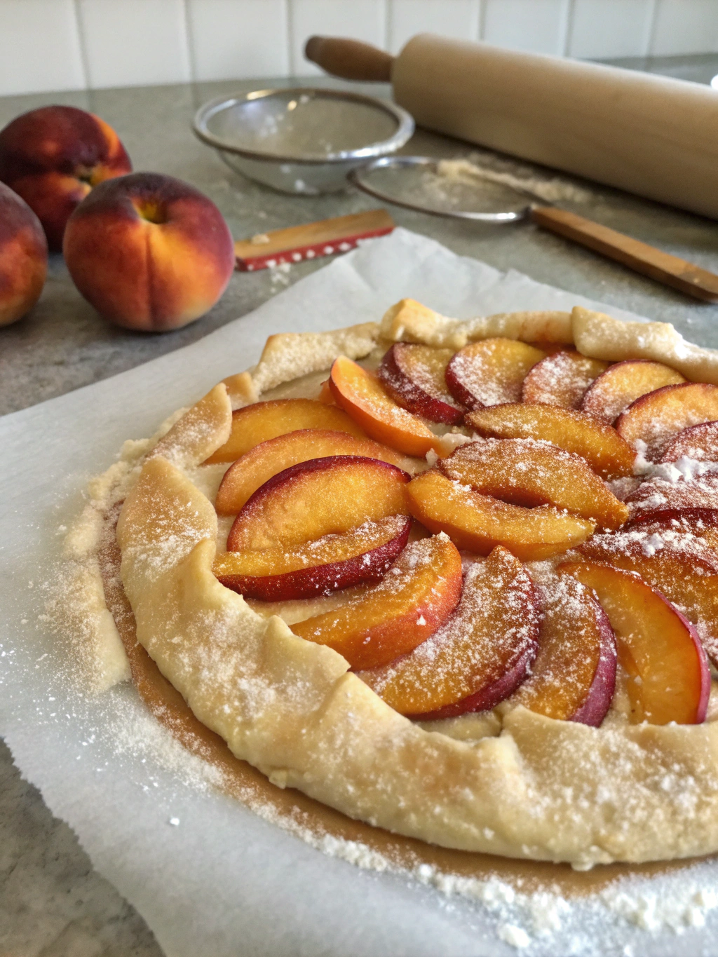 Ingredients for Rustic Peach Tart