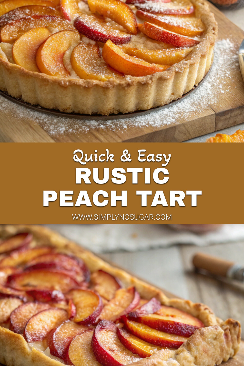 Rustic Peach Tart Pinterest Image