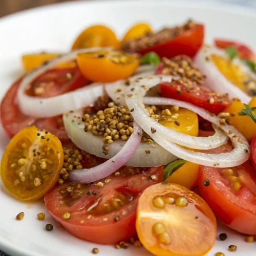 Shallot Mustard Tomato Salad 1