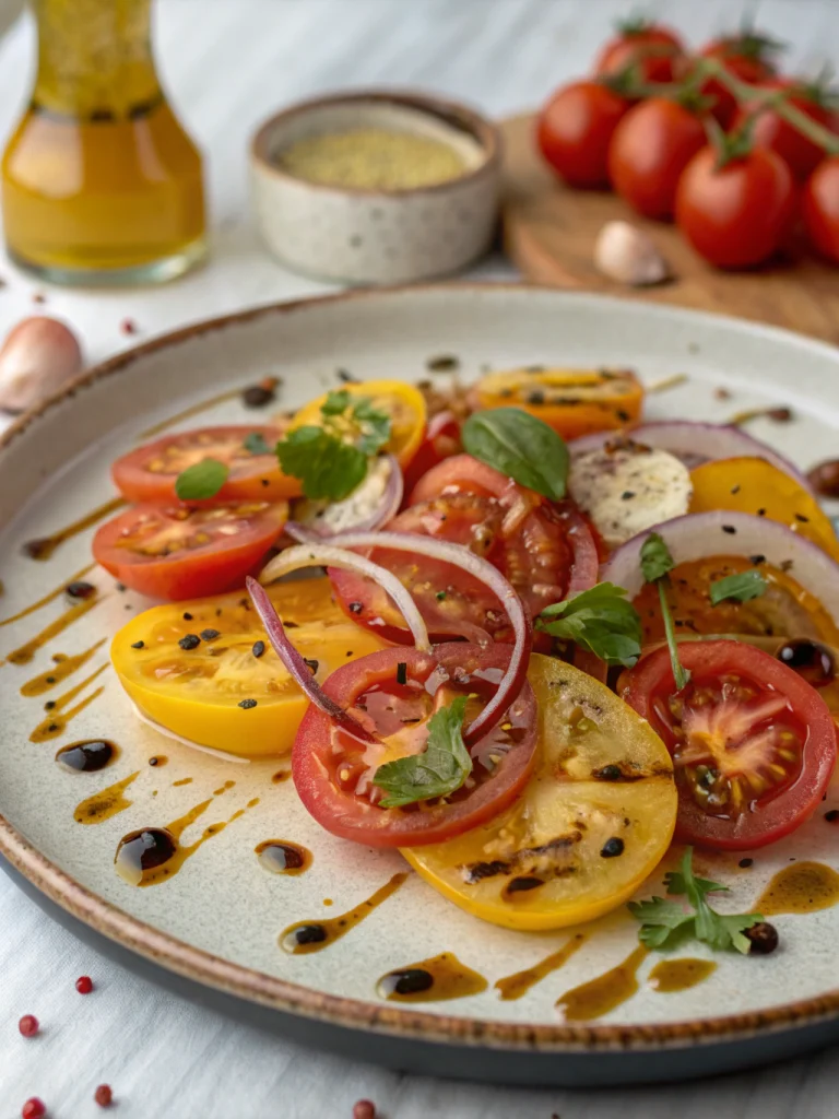 Shallot Mustard Tomato Salad