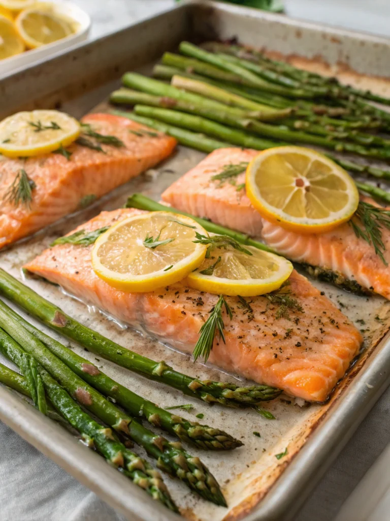Sheet Pan Lemon Herb Salmon and Asparagus