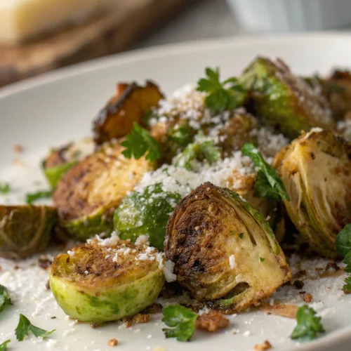 Smashed Brussels Sprouts with Parmesan and Garlic 1