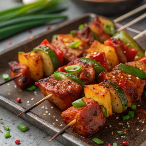 Spicy Korean Fusion BBQ Skewers 1