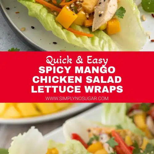 Spicy Mango Chicken Salad Lettuce Wraps pinterest