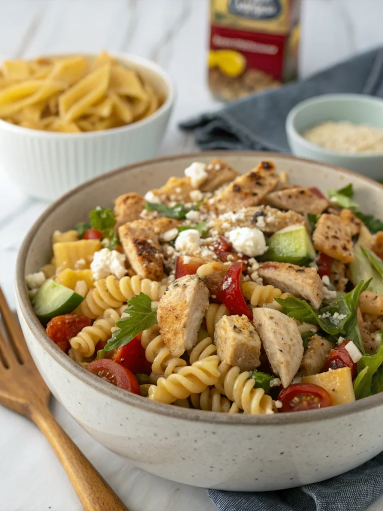 Spicy Ranch Chicken Pasta Salad