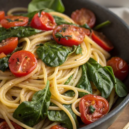 Spinach Tomato Pasta 1