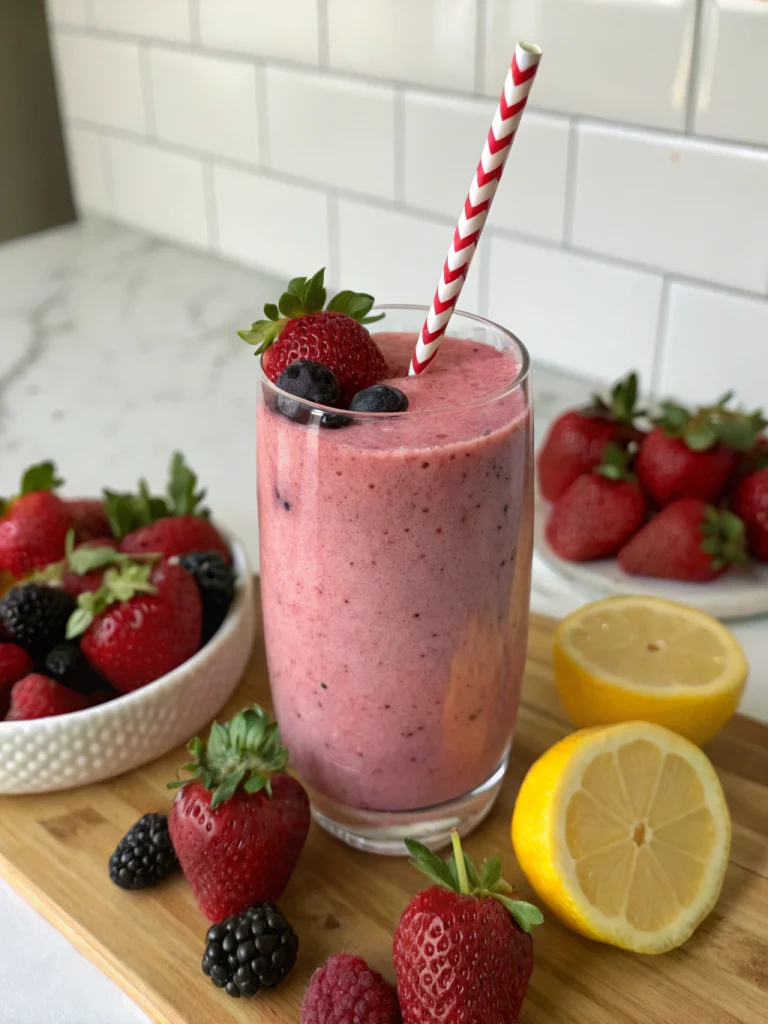 Strawberry Blackberry Lemonade Smoothie