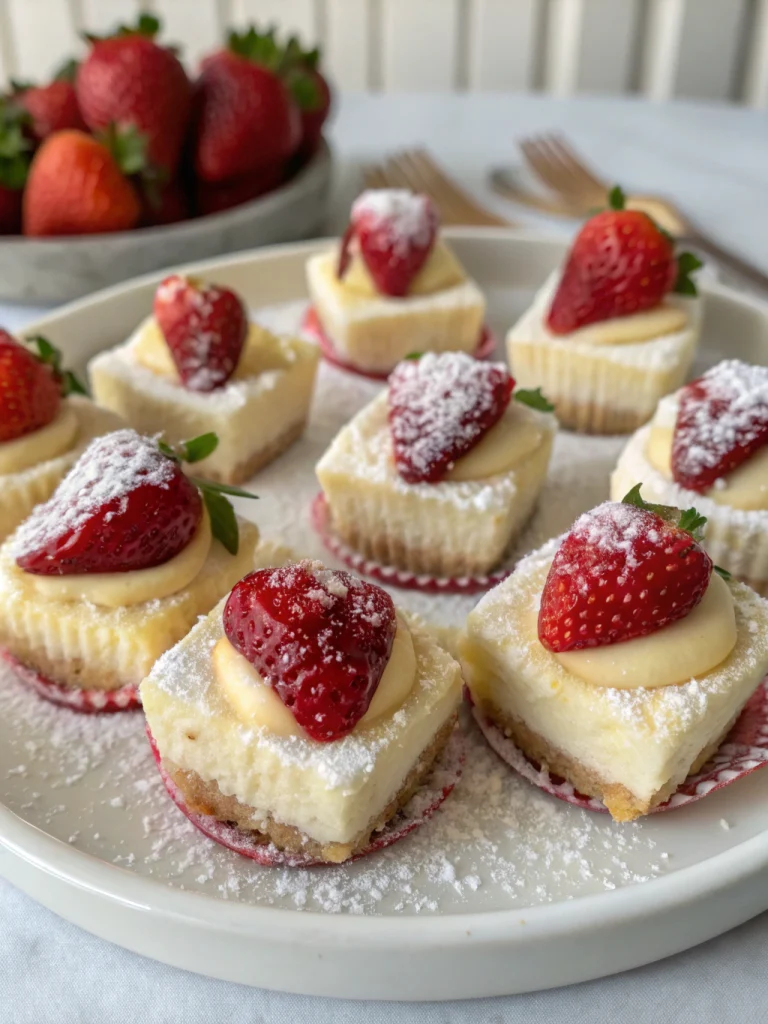 Strawberry Cheesecake Bites