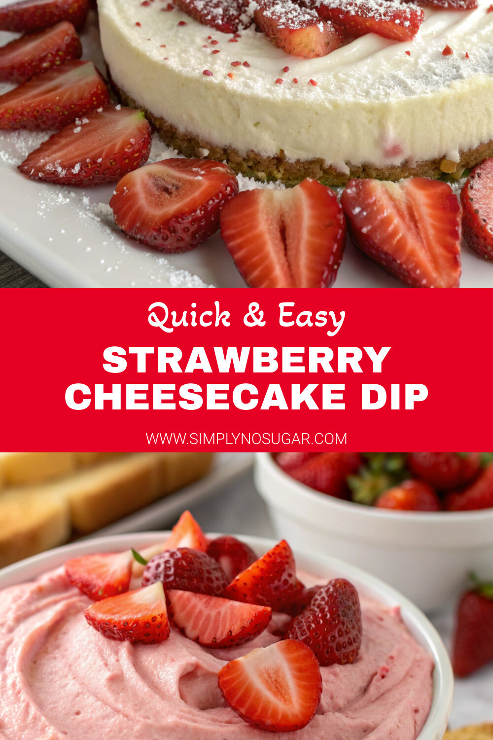 Strawberry Cheesecake Dip Pinterest Image
