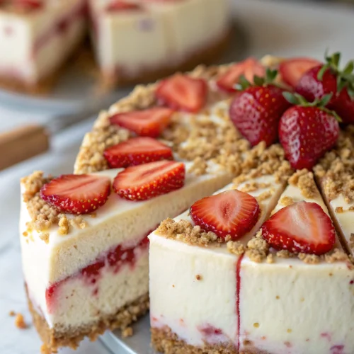 Strawberry Crunch Cheesecake 1