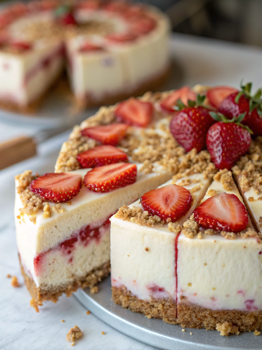 Strawberry Crunch Cheesecake