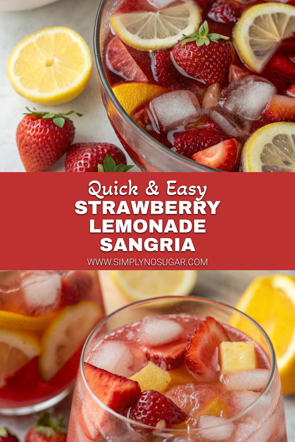 Strawberry Lemonade Sangria Pinterest Image