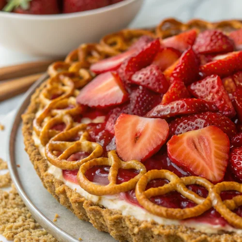 Strawberry Pretzel Pie 1