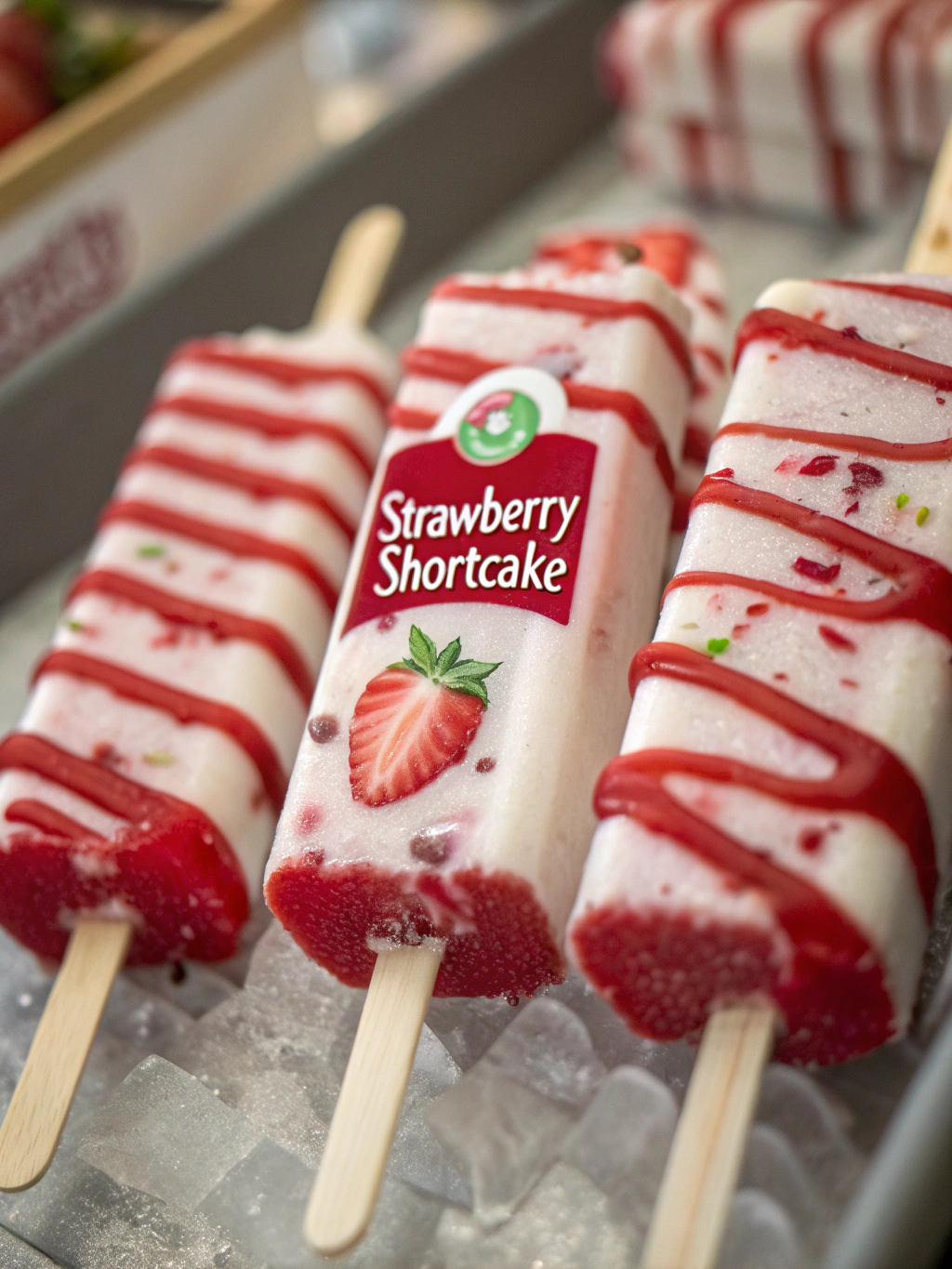 Strawberry Shortcake Ice Cream Bars