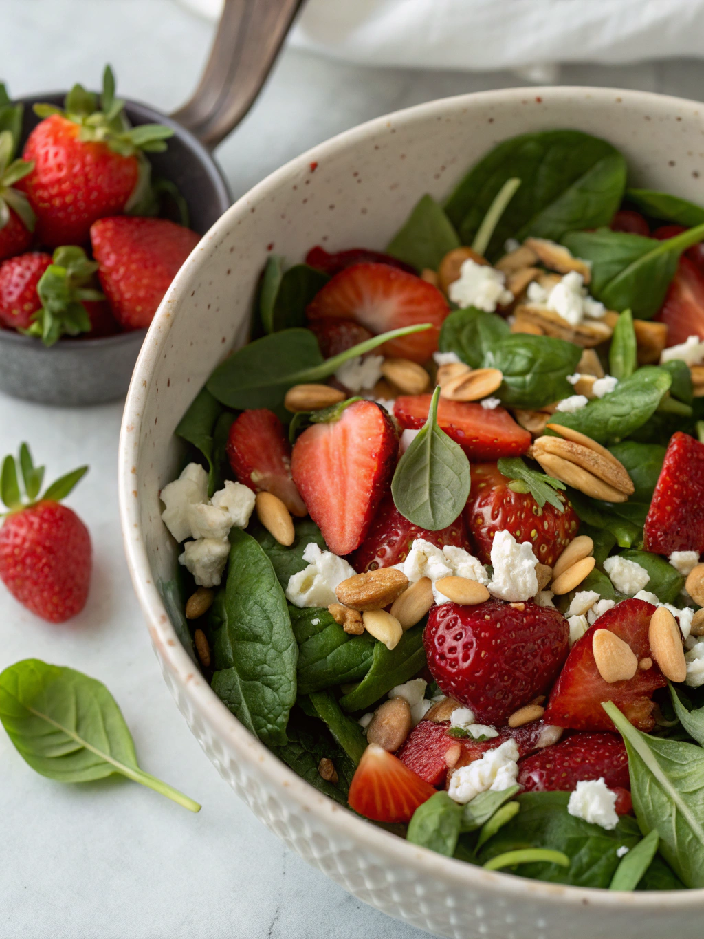 Strawberry Spinach Salad ingredients