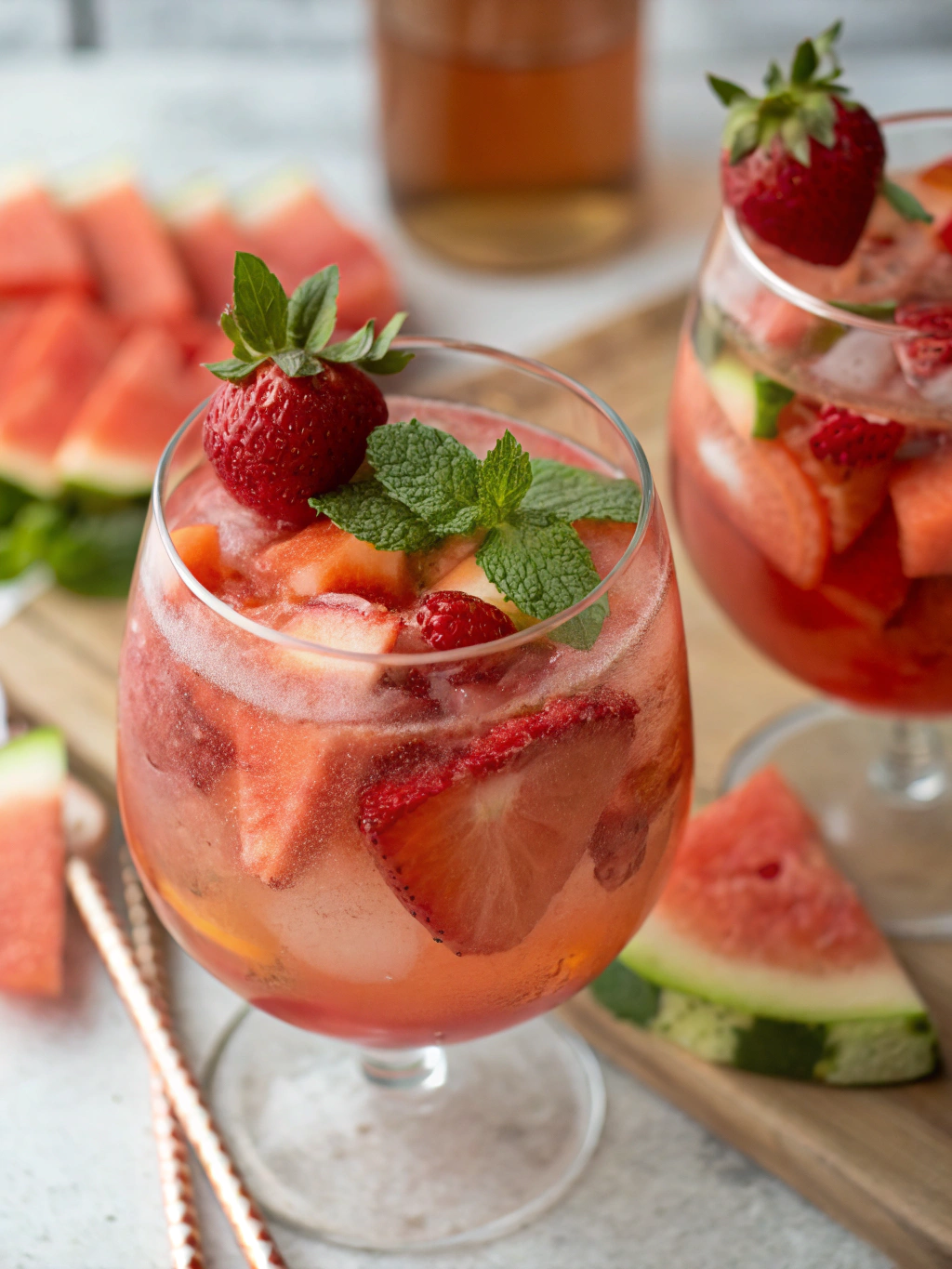 Strawberry Watermelon Rosé Sangria