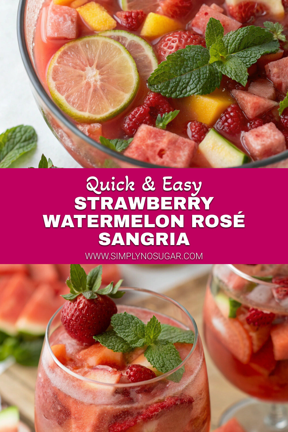 Strawberry Watermelon Rosé Sangria