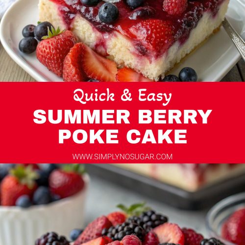 Summer Berry Poke Cake pinterest