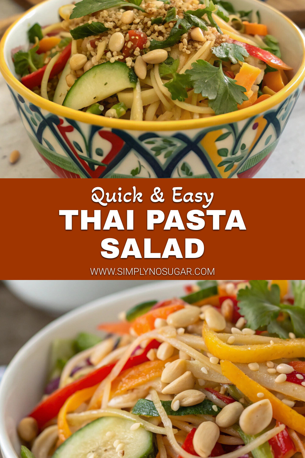 Thai Pasta Salad pinterest