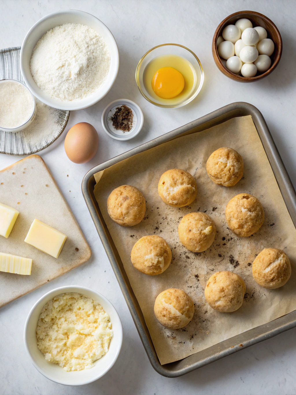 Truffle Cheese Choux Buns ingredients