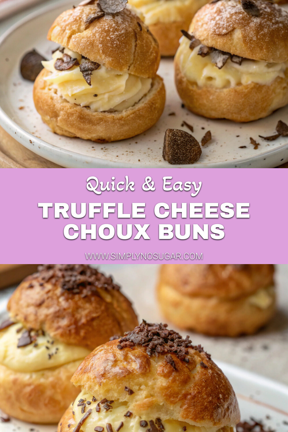 Truffle Cheese Choux Buns pinterest