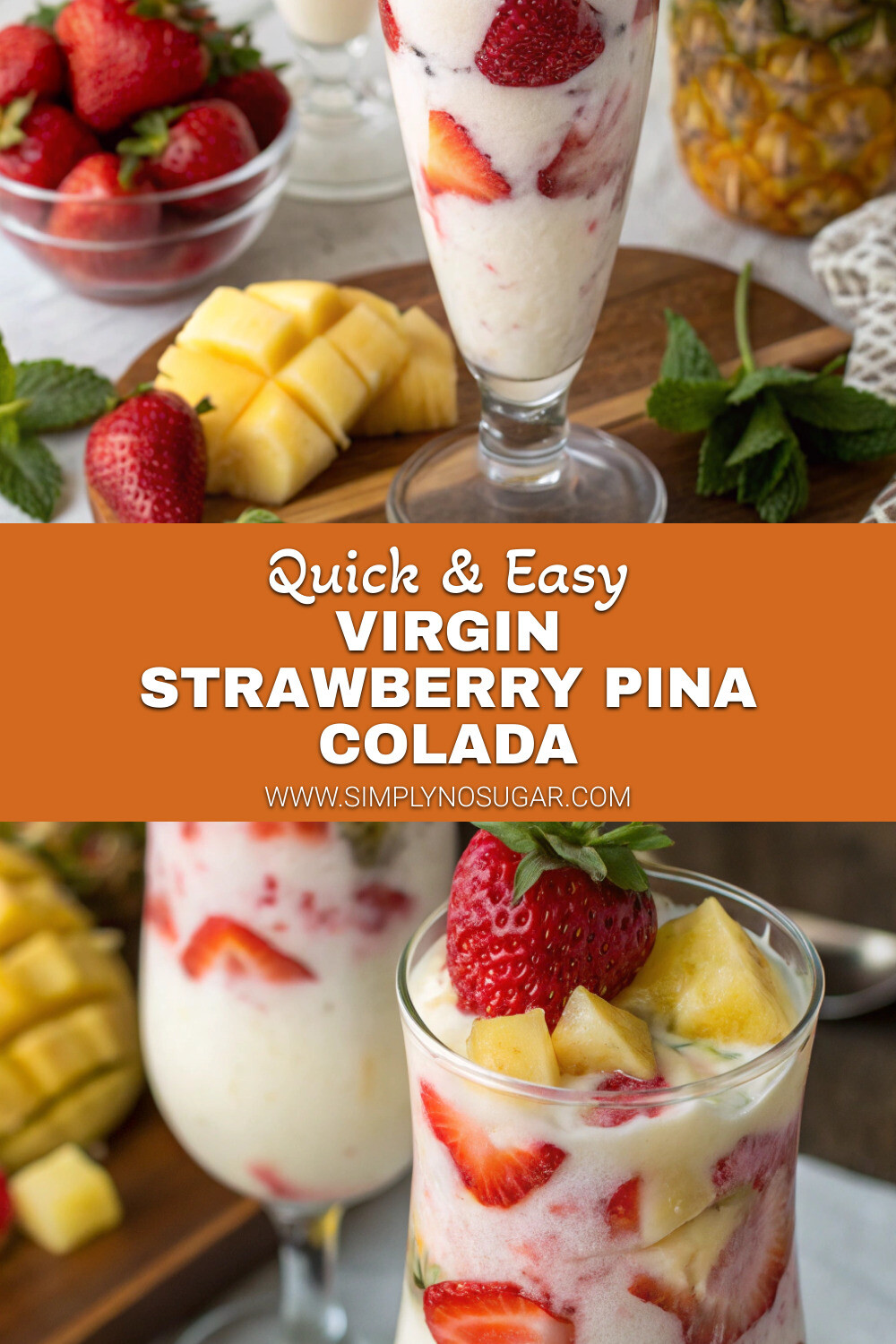Virgin Strawberry Pina Colada Featured Image
