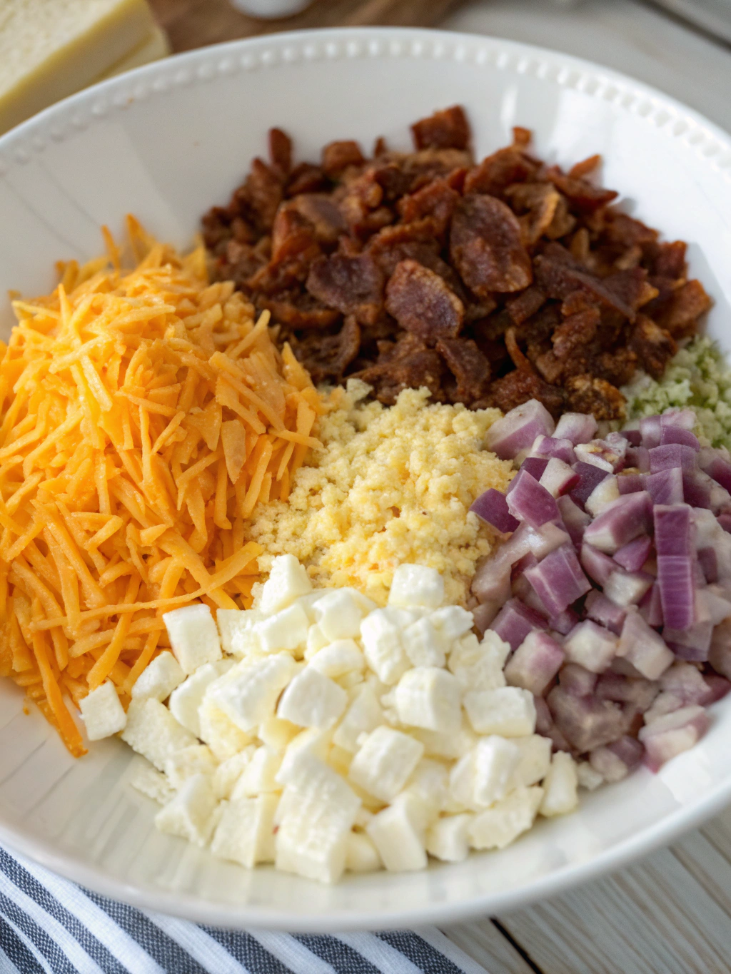 Warm Bacon Cheese Dip ingredients