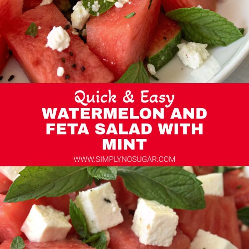 Watermelon and Feta Salad with Mint pinterest