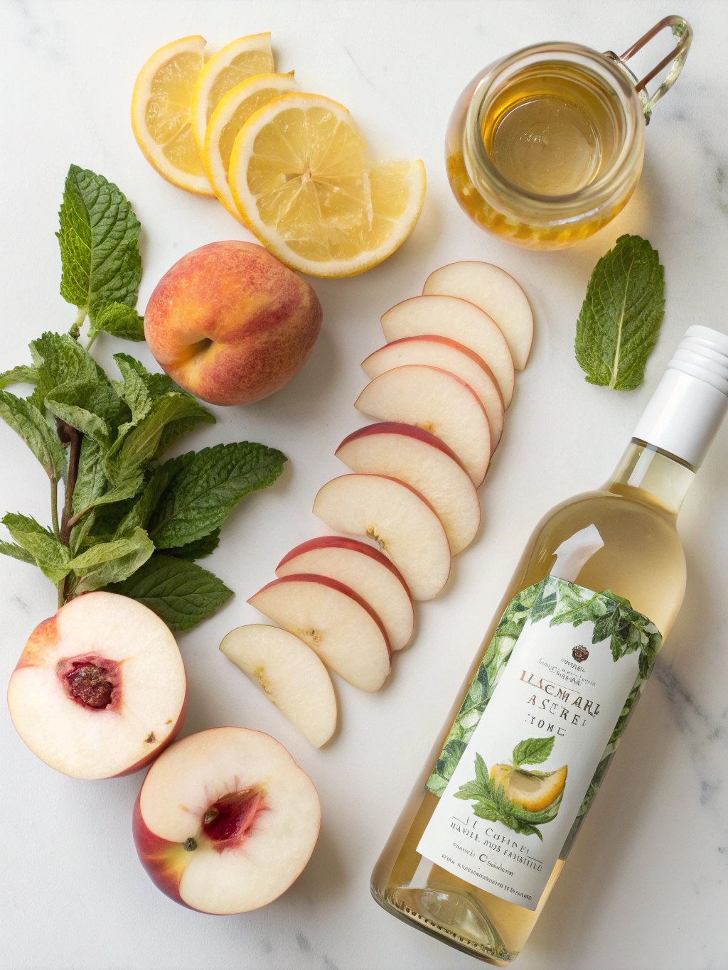 White Peach Sangria ingredients