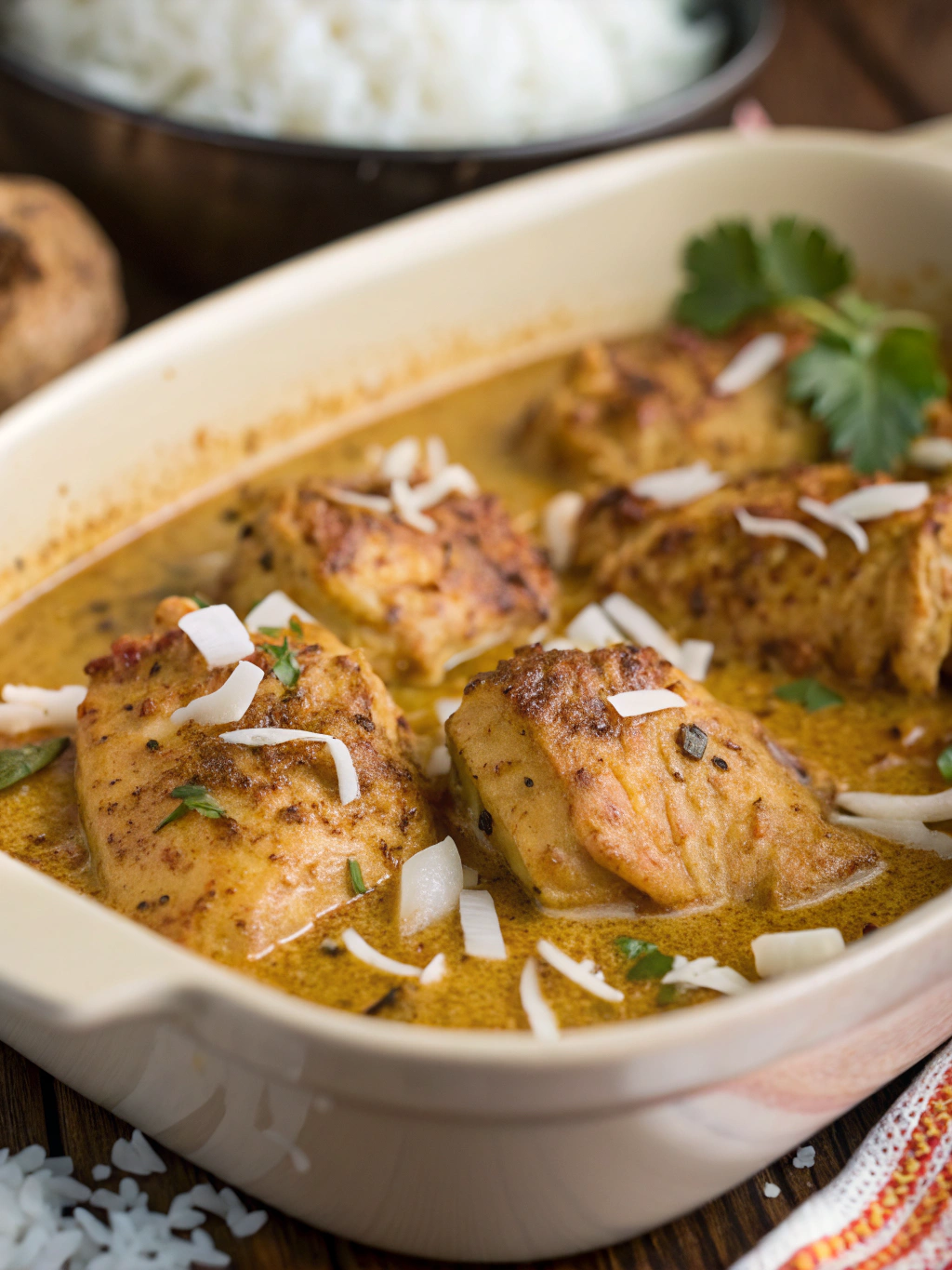 Baked Coconut Curry Chicken