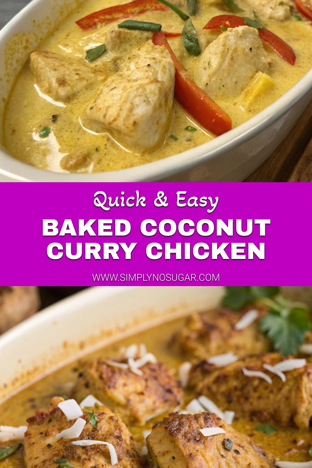 Baked Coconut Curry Chicken pinterest