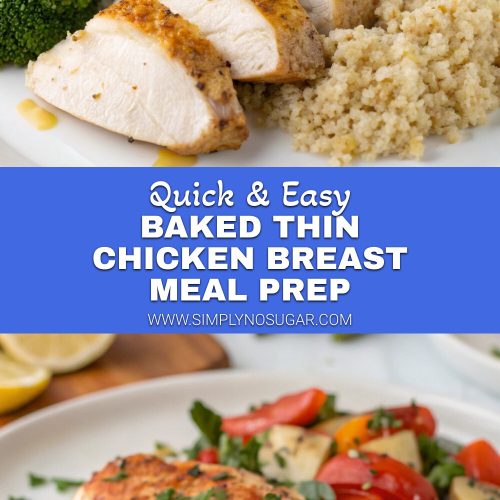 Baked Thin Chicken Breast Meal Prep pinterest
