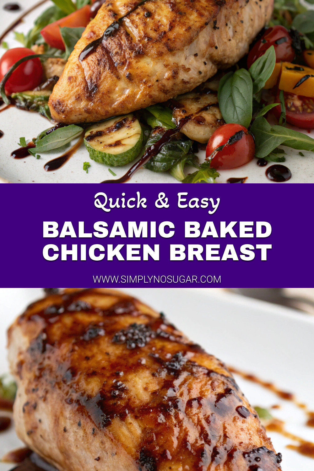 Balsamic Baked Chicken Breast pinterest