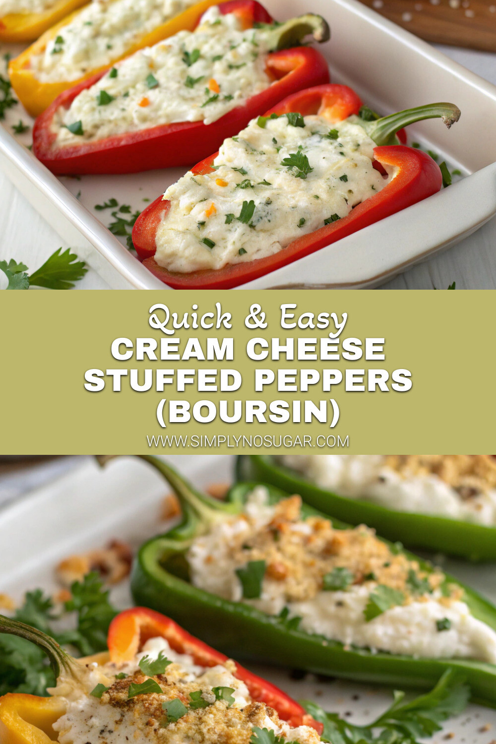 Cream Cheese Stuffed Peppers Boursin pinterest