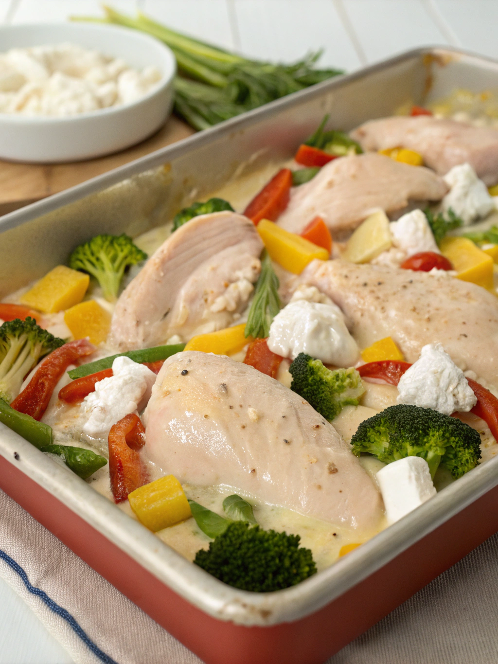 Ingredients for Creamy Chicken Bake with Cream Cheese