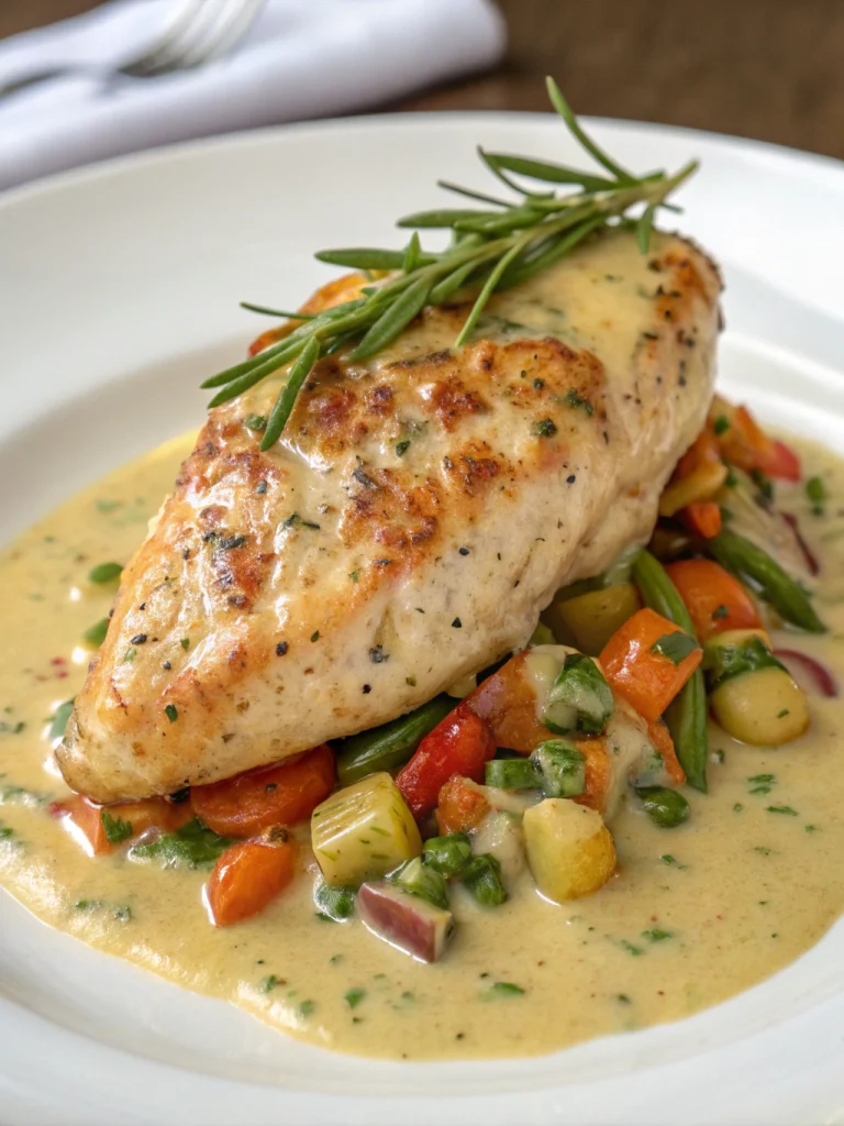 Creamy Garlic Baked Chicken Breast