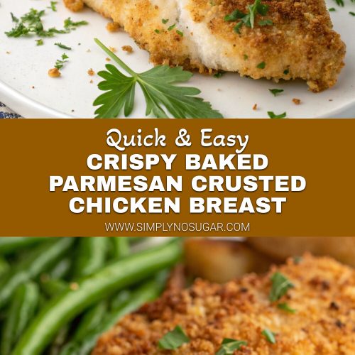 Crispy Baked Parmesan Crusted Chicken Breast pinterest