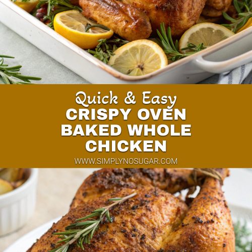 Crispy Oven Baked Whole Chicken pinterest