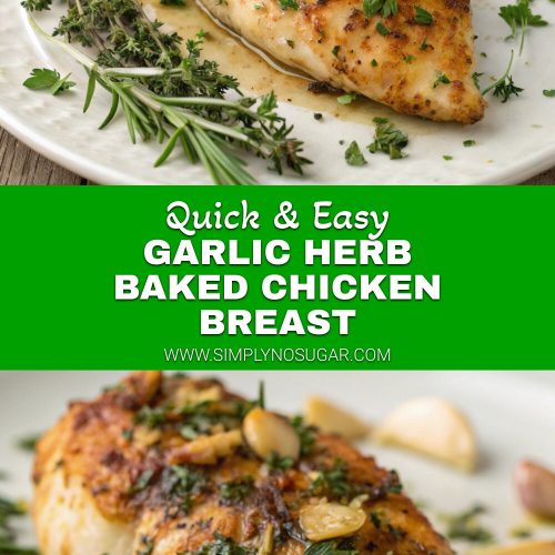 Garlic Herb Baked Chicken Breast pinterest