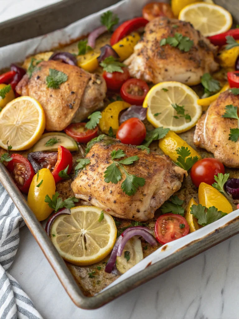 Greek Sheet Pan Chicken Thighs